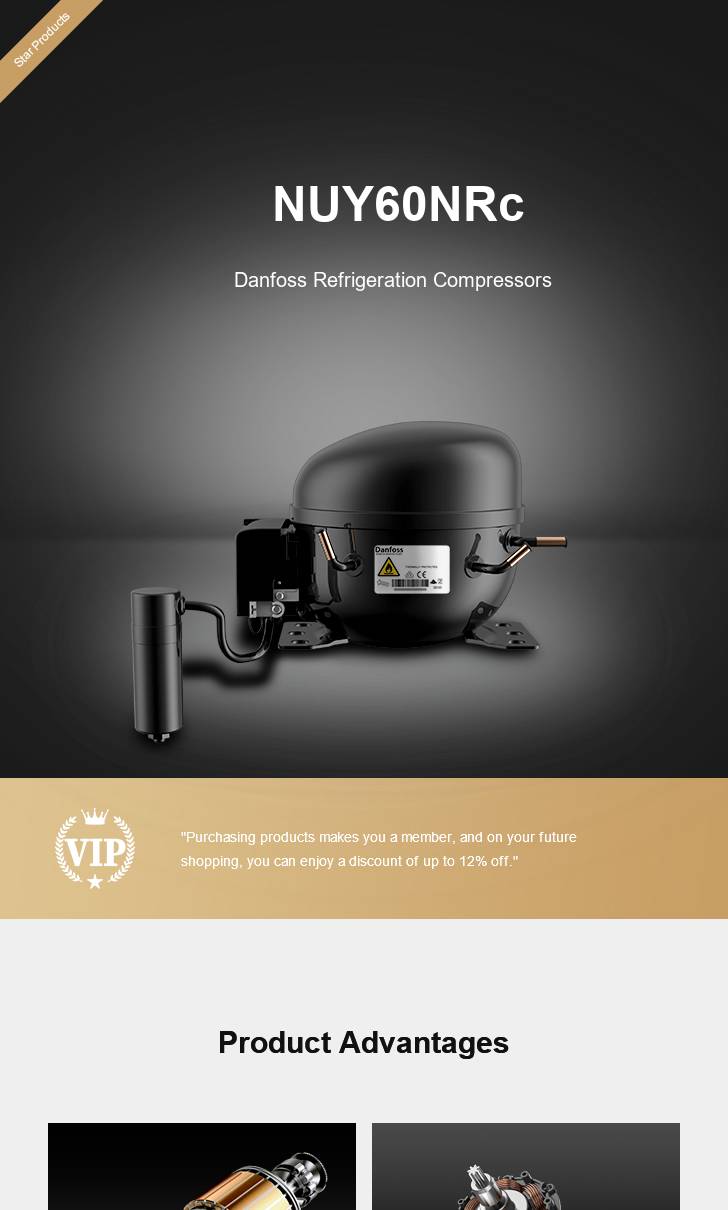 Danfoss Compressor NUY60NRc, technical parameters pdf, structure diagram